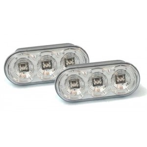 Čiré boční blikače Seat Ibiza 93-99 – LED, chrom