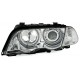 Přední čirá světla BMW E46 Lim. 98-01 LED, chrom