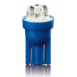 LED žárovka T10 12V 5W 4xLED – modrá