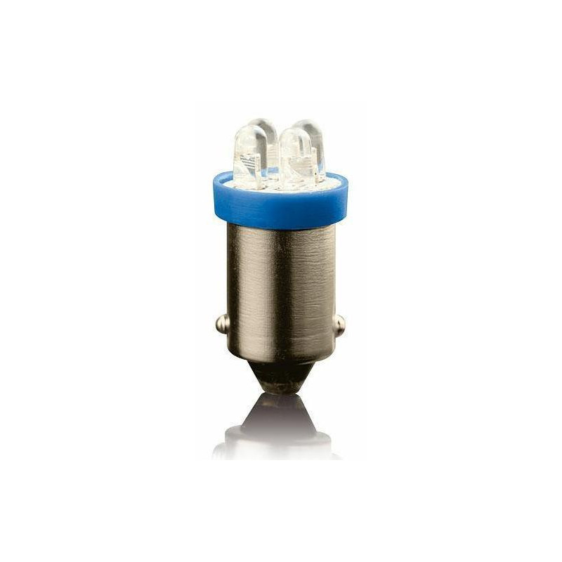 LED žárovka BA9S 12V 4W 4LED – modrá