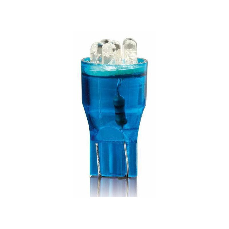 LED žárovka T13 12V 10W 6LED – modrá