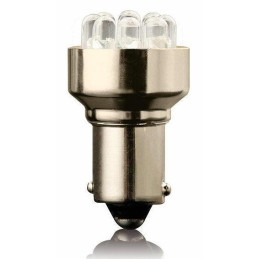 LED žárovka G18 BA15S 12V 5W 9LED - červená