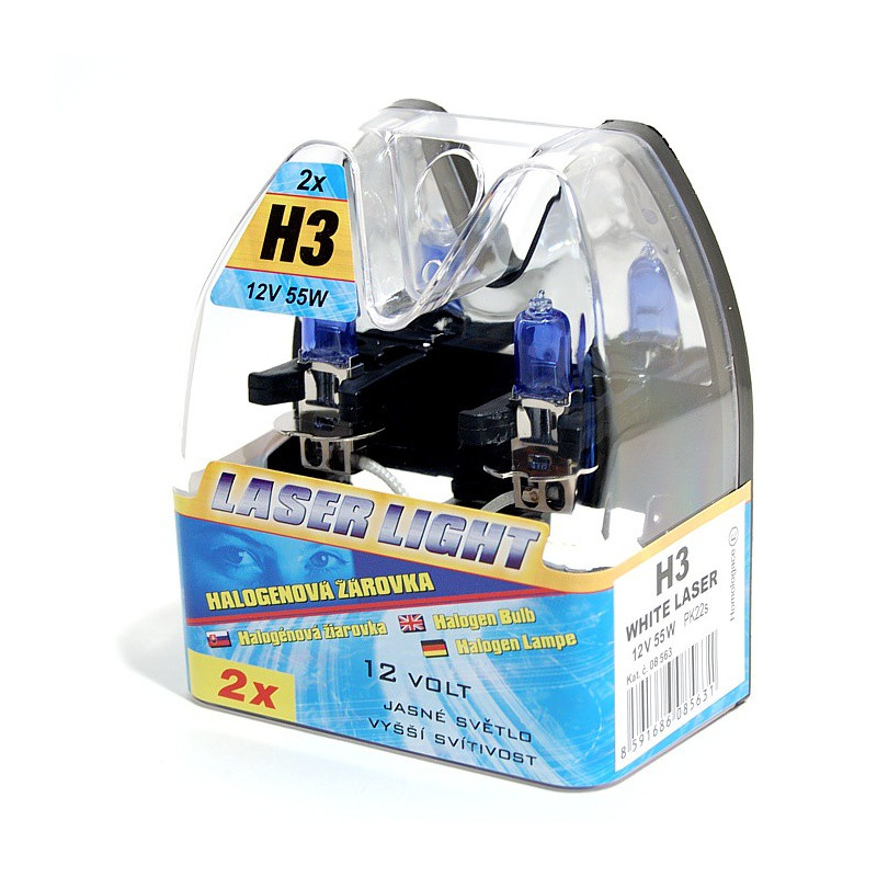 Žárovka H3 12V 55W WHITE LASER 2ks