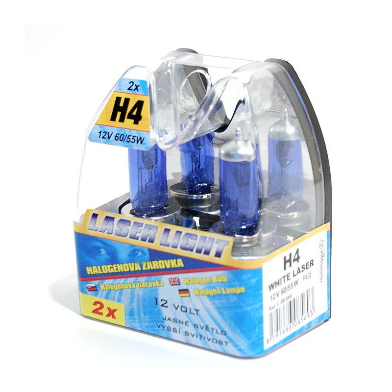 Žárovka H4 12V 60/55W WHITE LASER 2ks
