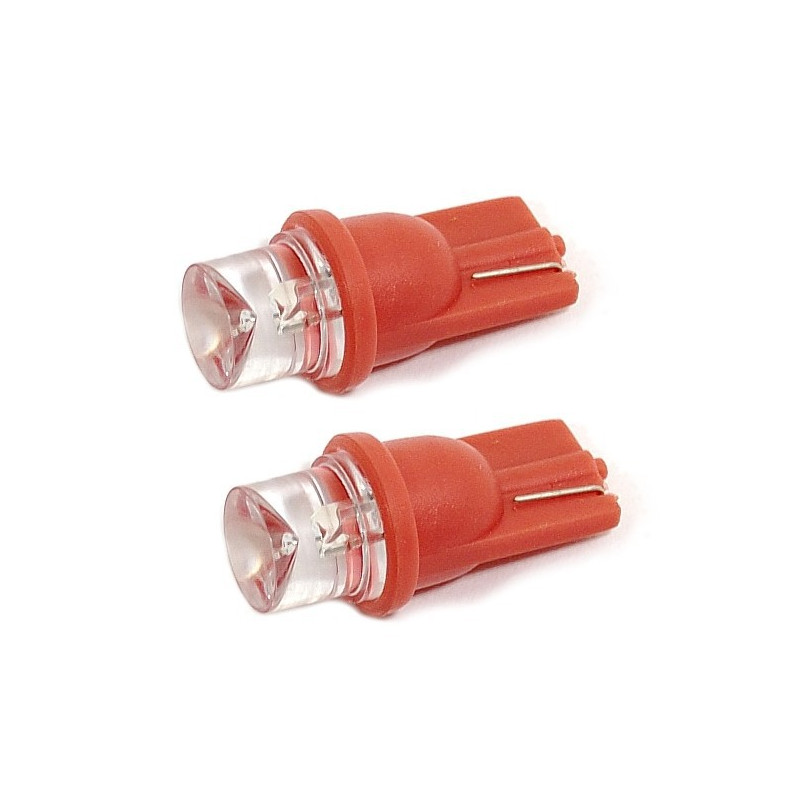 Žárovka 1LED 12V  T10  červená  2ks