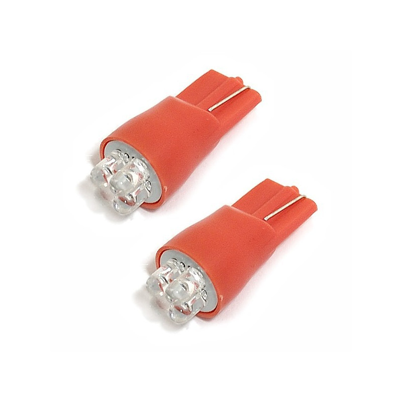 Žárovka 4LED 12V  T10  červená  2ks