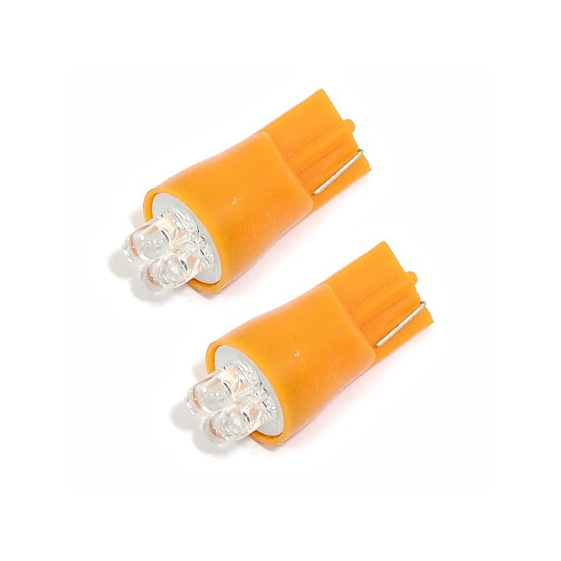Žárovka 4LED 12V  T10  oranžová  2ks