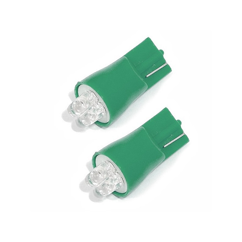 Žárovka 4LED 12V  T10  zelená  2ks