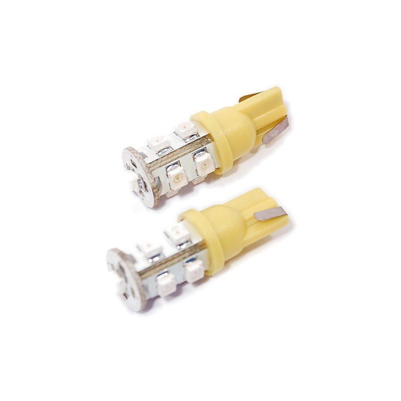 Žárovka 9 SUPER LED 12V  T10  oranžová 2ks