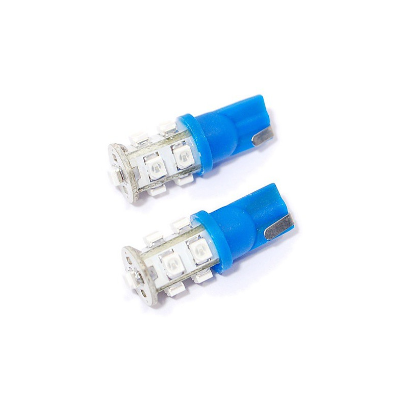 Žárovka 9 SUPER LED 12V  T10  modrá 2ks