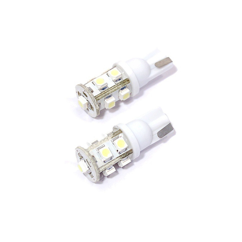 Žárovka 9 SUPER LED 12V  T10  bílá 2ks
