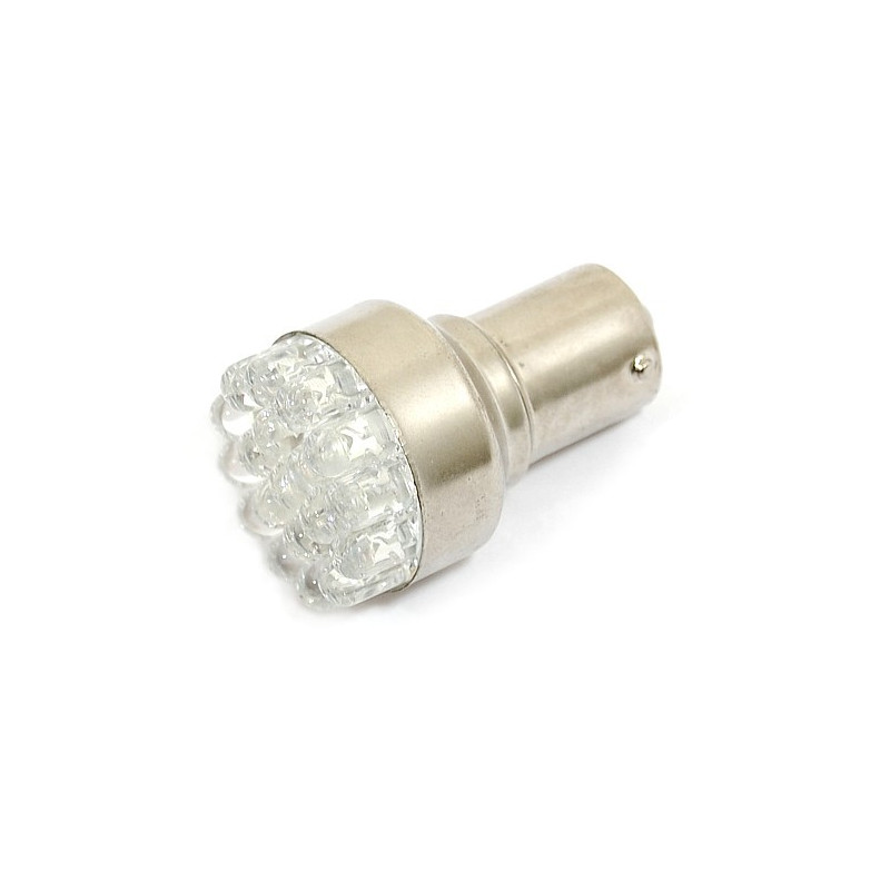 Žárovka 19LED 12V Ba15s červená