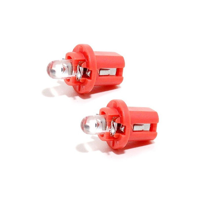 Žárovka 1LED 12V  B8,5d  červená 2ks