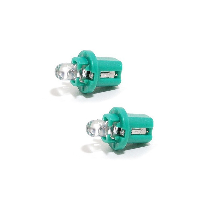 Žárovka 1LED 12V  B8,5d  zelená 2ks