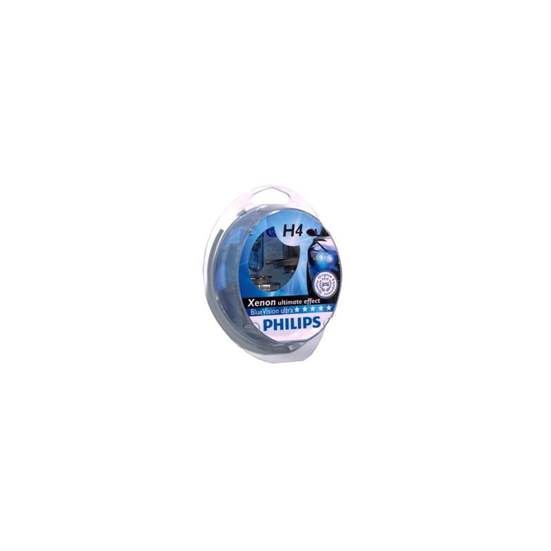 Žárovky Philips H4 BlueVision ultra Xenoneffect 12V 60/55W