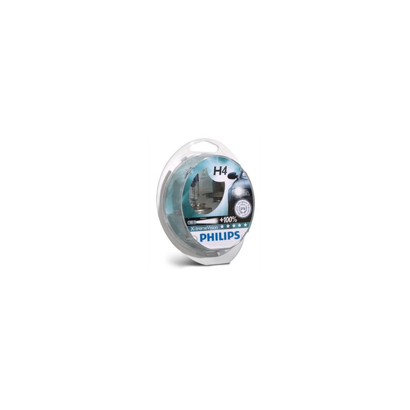 Žárovky Philips H4 X-treme Vision +100% 12V 60/55W