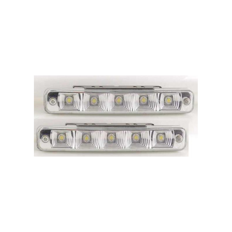 Světla pro denní svícení 2x5LED – chrom