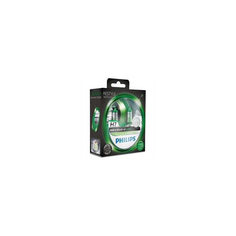 Autožárovky Philips H7 Color Vision zelené 12V 55W