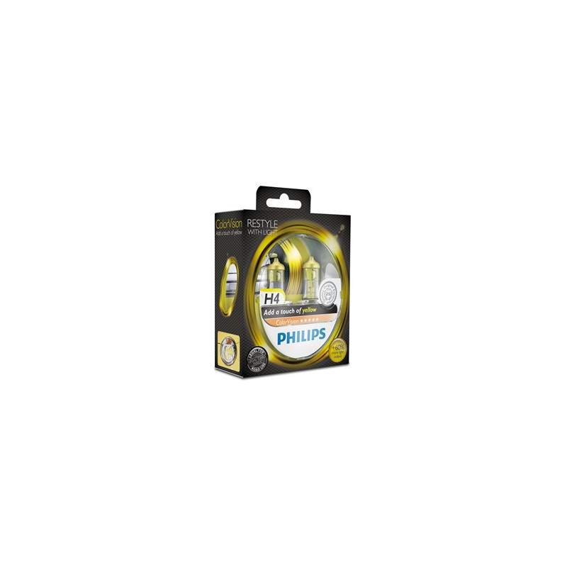 Autožárovky Philips H4 Color Vision žluté 12V 60/55W