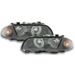 Přední čirá světla BMW E46 Lim. 98-01 – černá