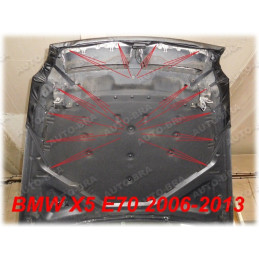 BMW X5 E70 (07-12) potah kapoty černý