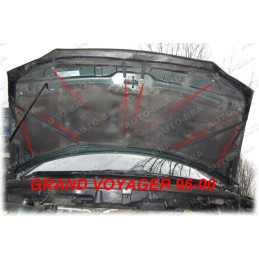 Chrysler Grand Voyager (96-01) potah kapoty CARBON černý