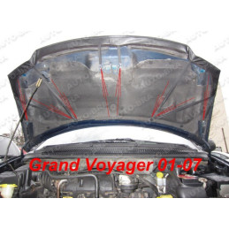 Chrysler Grand Voyager (01-07) potah kapoty černý