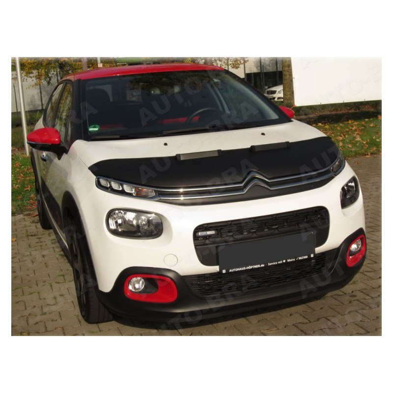 Citroen C3 (2017+) potah kapoty CARBON černý