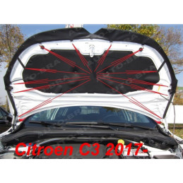 Citroen C3 (2017+) potah kapoty CARBON černý