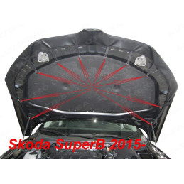 Škoda Superb 3 (2015+) potah kapoty CARBON černý