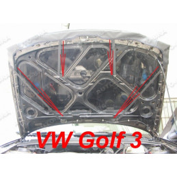VW Golf 3 (92-98) potah kapoty CARBON černý