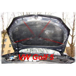 VW Golf 5 (03-09) potah kapoty CARBON černý