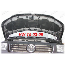 VW T5 (03-09) potah kapoty CARBON černý
