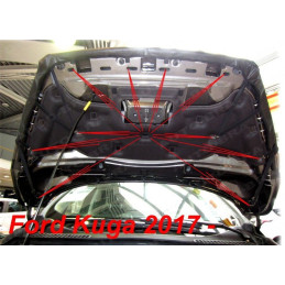 Ford Kuga (2017+) potah kapoty CARBON černý