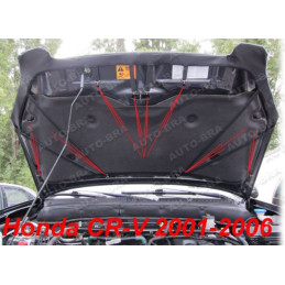 Honda CR-V 2 (01-06) potah kapoty CARBON černý