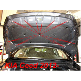 Kia Ceed 2 JD (12-18) potah kapoty CARBON černý