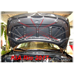 Kia Rio (2017+) potah kapoty CARBON černý