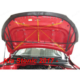 Kia Stonic (2017+) potah kapoty CARBON černý