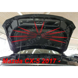 Mazda CX-5 (2017+) potah kapoty CARBON černý