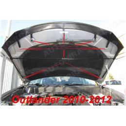 Mitsubishi Outlander (10-12) potah kapoty CARBON černý