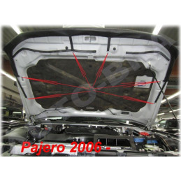 Mitsubishi Pajero 4 (2006+) potah kapoty CARBON černý
