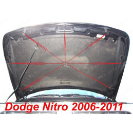 Dodge Nitro (06-11) potah kapoty CARBON černý