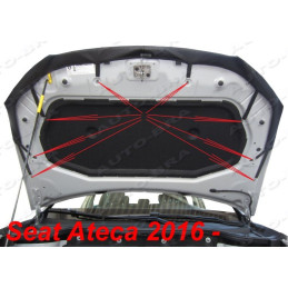Seat Ateca (2016+) potah kapoty CARBON černý