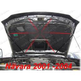 Nissan Navara D22 Frontier, NP-300, Terrano (01-04) potah kapoty černý
