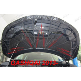 Nissan Qashqai (13-17) potah kapoty CARBON černý