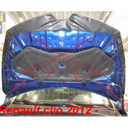 Renault Clio 4 (2012+) potah kapoty CARBON černý