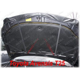 Toyota Avensis T25 (03-09) potah kapoty CARBON černý