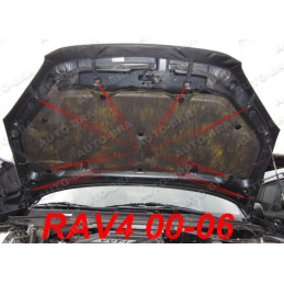 Toyota RAV4 (00-06) potah kapoty CARBON černý