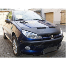 Peugeot 206 + CC (98-09) potah kapoty CARBON černý