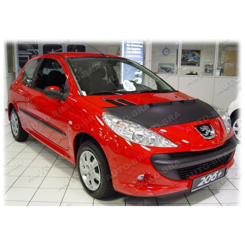 Peugeot 206+ (09-12) potah kapoty CARBON černý